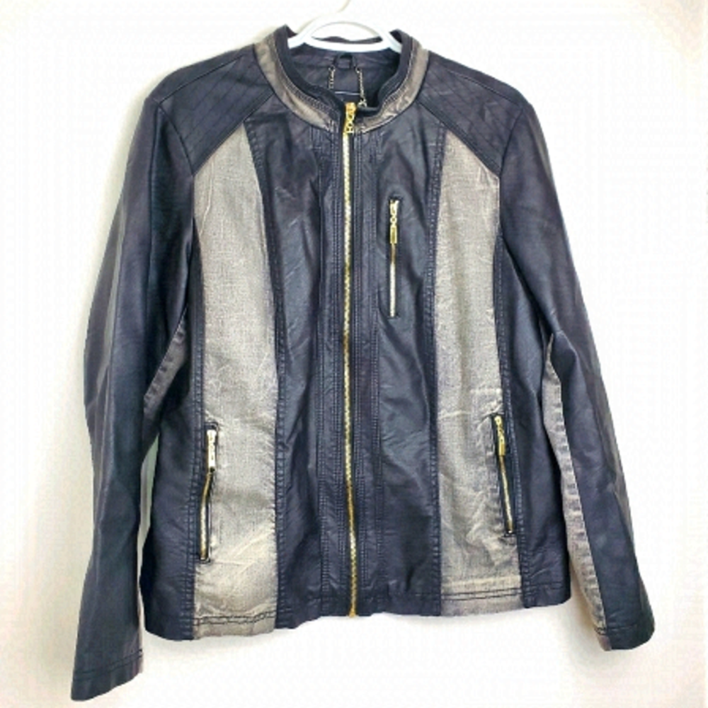 Marie Claire Stylish Women's Black and Gray Jacket